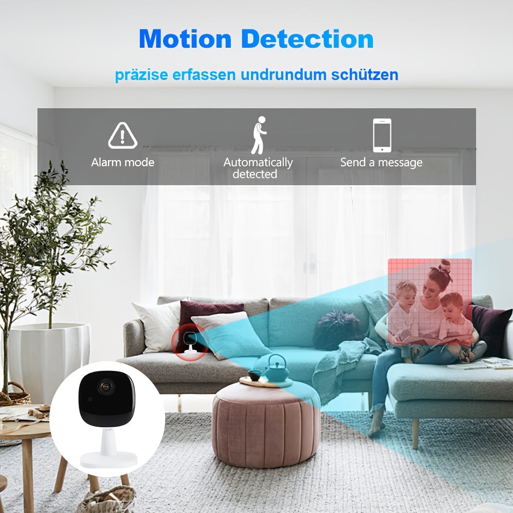 1080P HD WiFi Security Camera with Night Vision Voice Intercom Motion Alerts Indoor Outdoor Surveillance