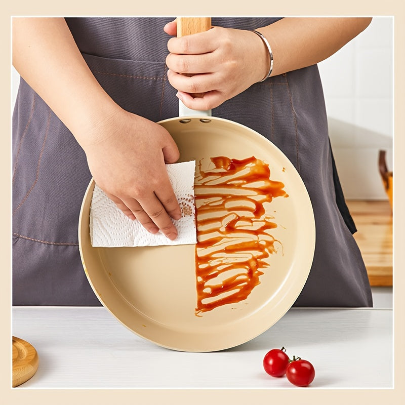 Non-Stick Deep Frying Pan 23.88cm Aluminum Induction Gas Stove Skillet