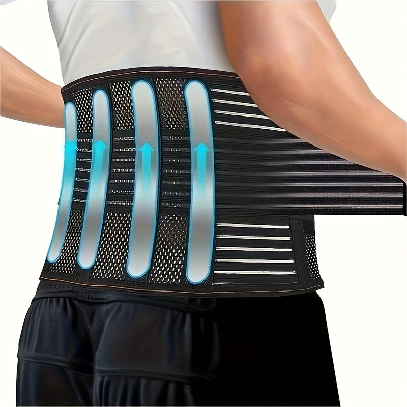 Unisex Mesh Waist Trainer Belt with Steel Plate Support for Fitness and Weightlifting