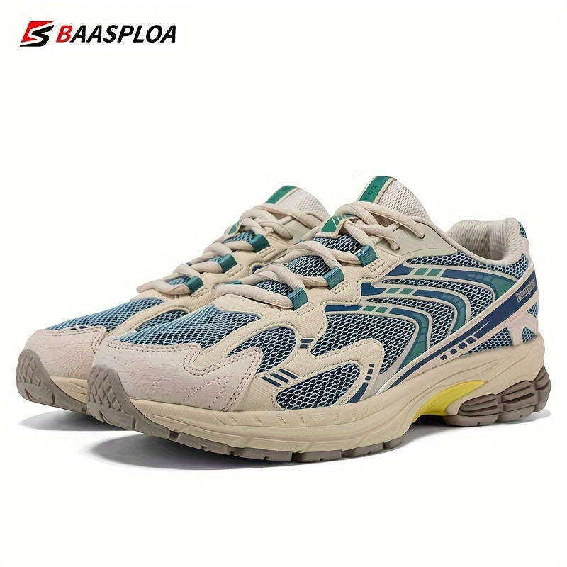 Men's Breathable Mesh Running Shoes with Slip-Resistant Sole and Lace Closure