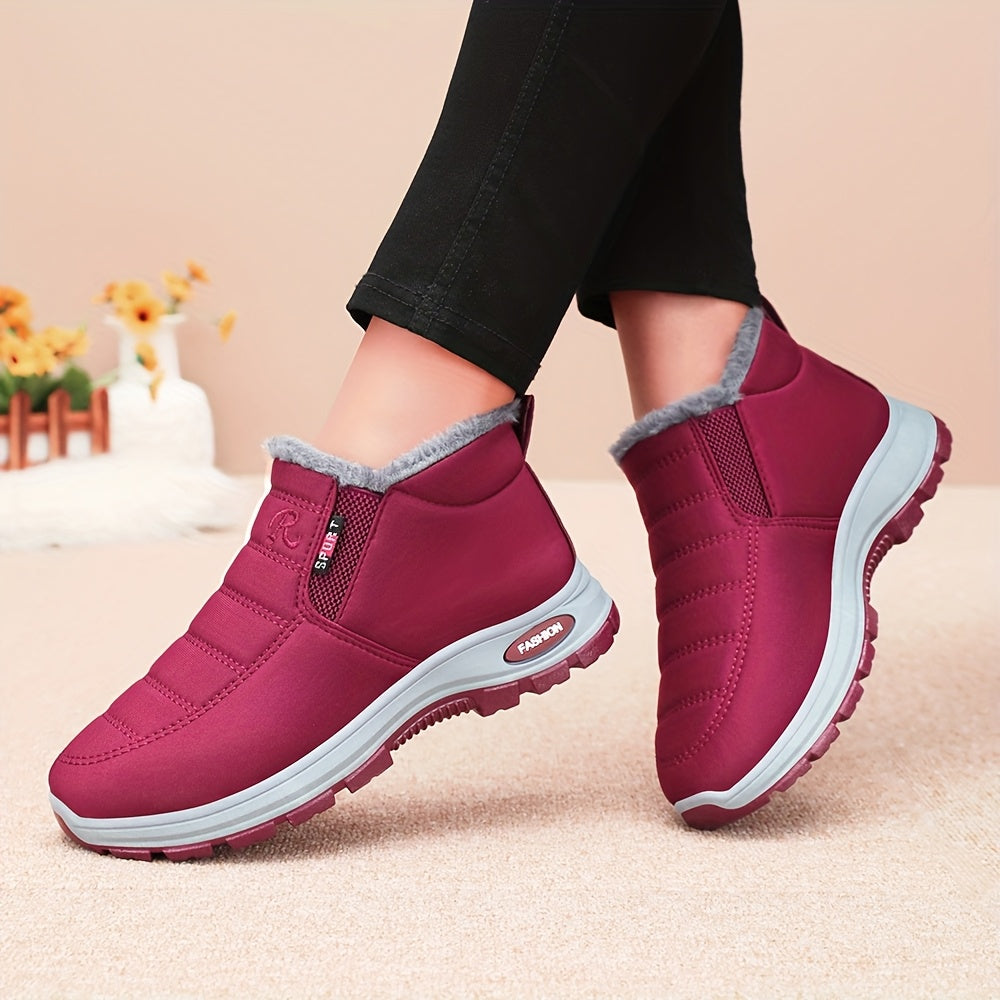 Women's Fluffy Warm Winter Boots with Thick Sole Anti-Slip Style