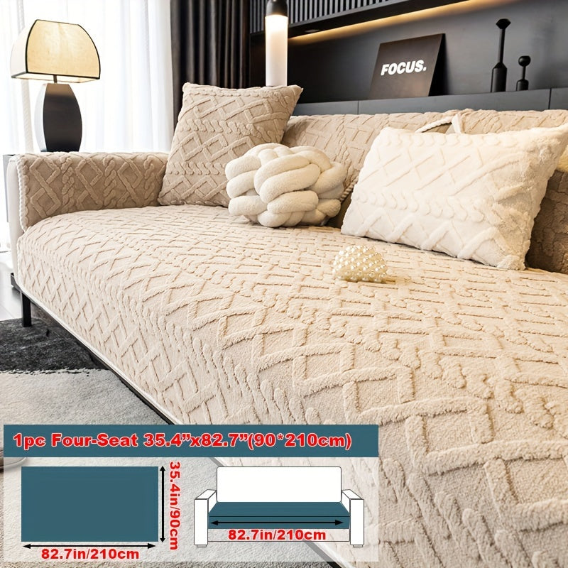 Нескользящая накидка на диван из велюра Shu, подходит для домашних животных, моется в машине, подходит для кресел и секционных диванов на 4 места