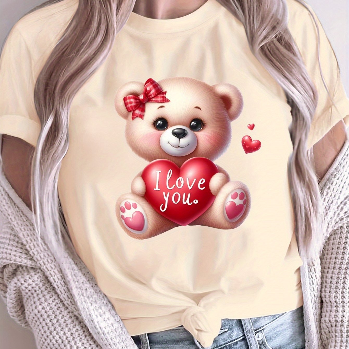 Women's Loose Large Size T-Shirt Spring Summer Casual Short Sleeve Breathable Fabric