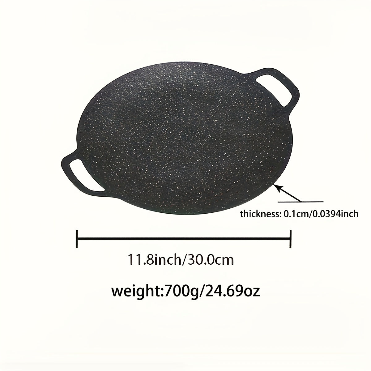 Cast Iron Grill Pan with Non-Stick Coating for Camping and Outdoor Cooking
