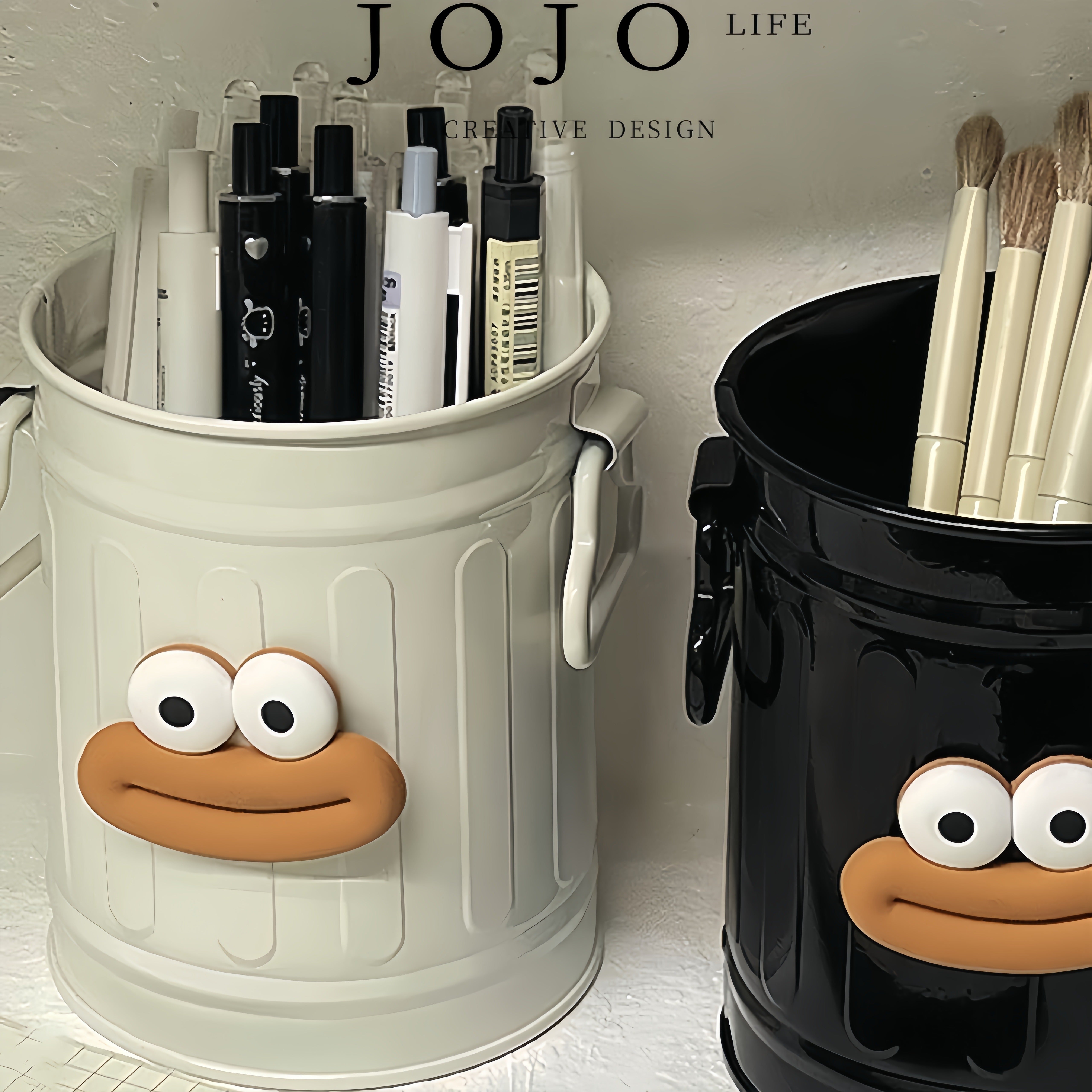 Large Capacity Desktop Pen Holder for Office Dorm Student with Big Mouth Ornament