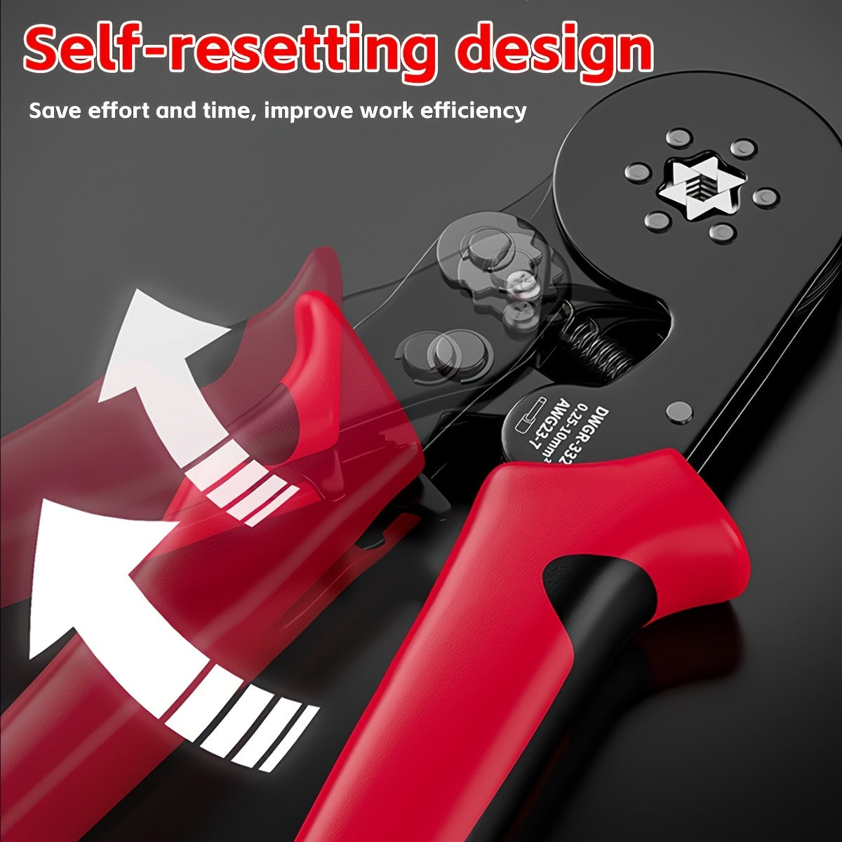 Elektr mutaxassisi uchun ko'p funksiyali qirqish pliers, 0.25-10mm² oralig'ida moslashuvchan ratchet terminal ulanishi, aylanish ta'miri va texnik xizmat ko'rsatish uchun ideal, Evropa uslubidagi dizayn.