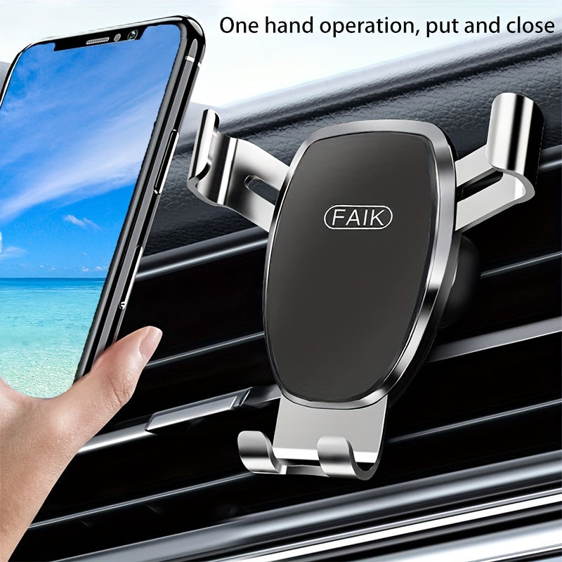 Universal avtomobil vent telefon uchun tutqich bardoshli ABS tortishish paneli o'rnatish Frosted Black