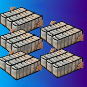 Nylon Knit Fabric Organizer Box with Dividers for Socks and Bras Space-Saving Closet Storage