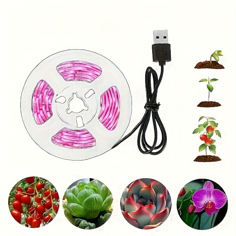 Ichki bog'dorchilik uchun USB quvvatlangan LED chiroq lentasi, o'sishni rag'batlantiradi va gullash davrini uzaytiradi, turli xil o'simliklar uchun ideal.