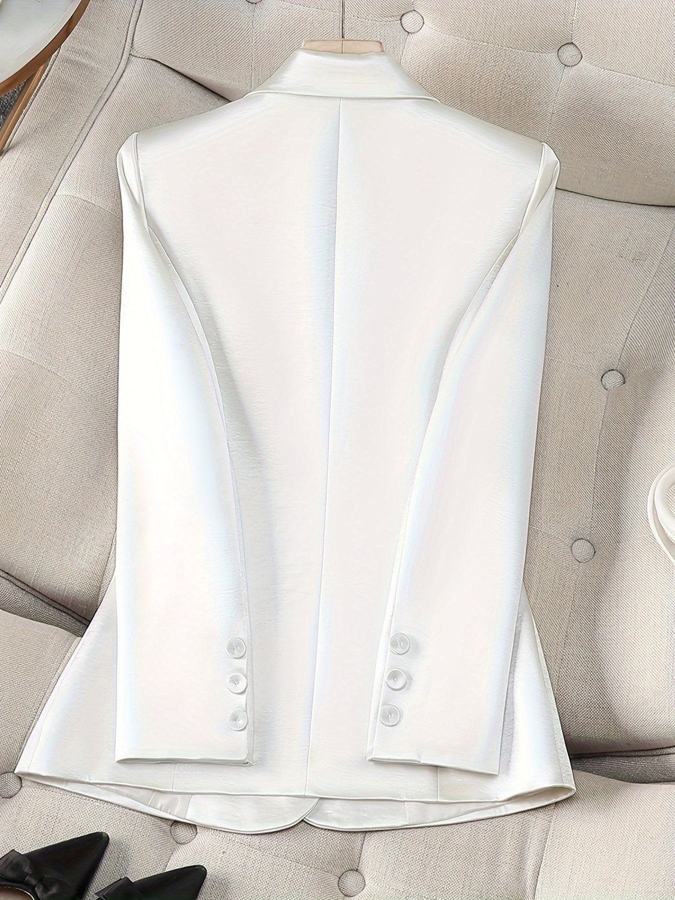 Plus Size Satin Blazer Women's Suit Light Luxury Spring Autumn Trendy