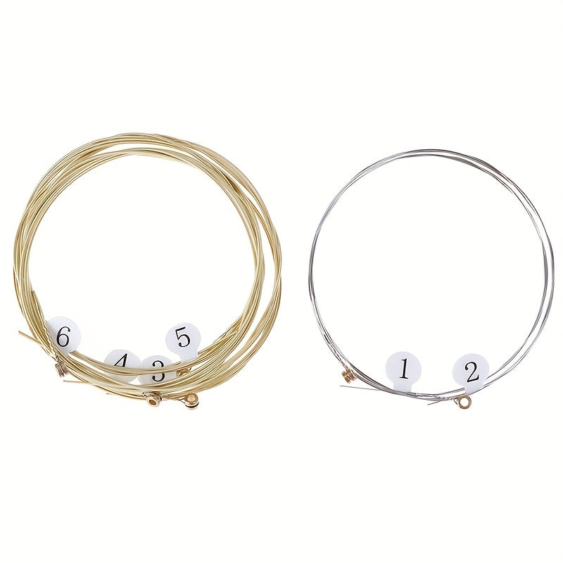 Set of 6 Nickel-Plated Steel Acoustic Guitar Strings