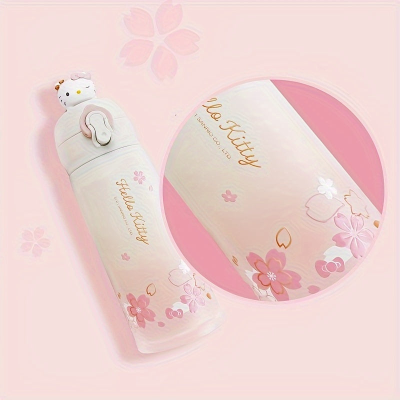 Insulated Water Bottle with 3D Hello Kitty Design for Kids and Gifts