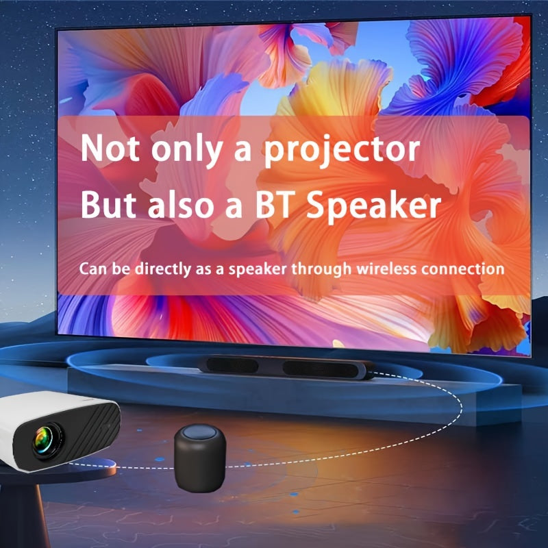 Full HD Portable Projector with WiFi and Electronic Focus for Home Theater