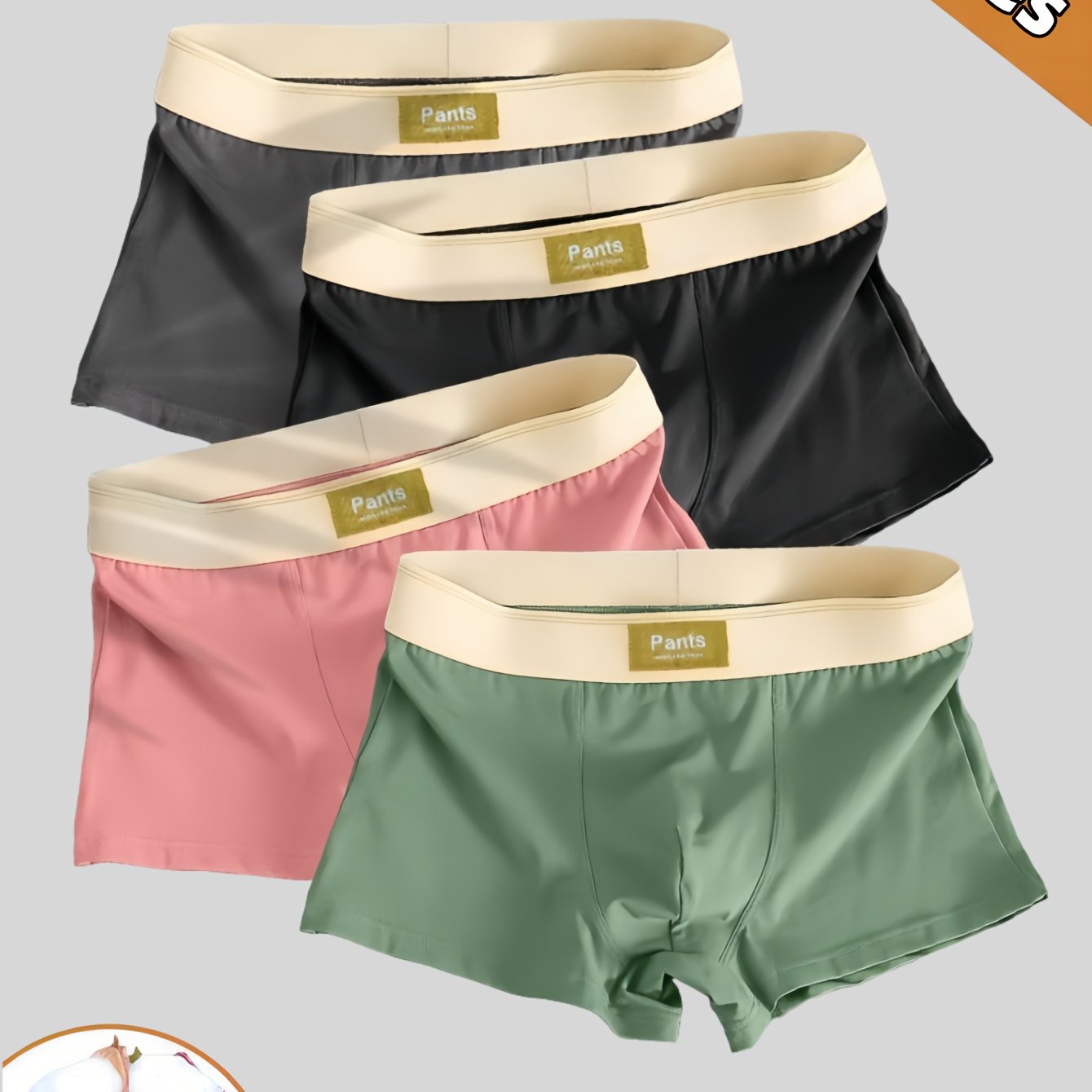 Men's Cotton Boxer Briefs Breathable Stretch Comfortable for Sports and Daily Wear