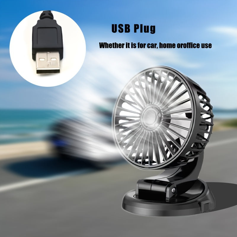 USB Fan with 5 Blades, Adjustable Angle, 5V USB Cooling Gadget for Laptops and Cars