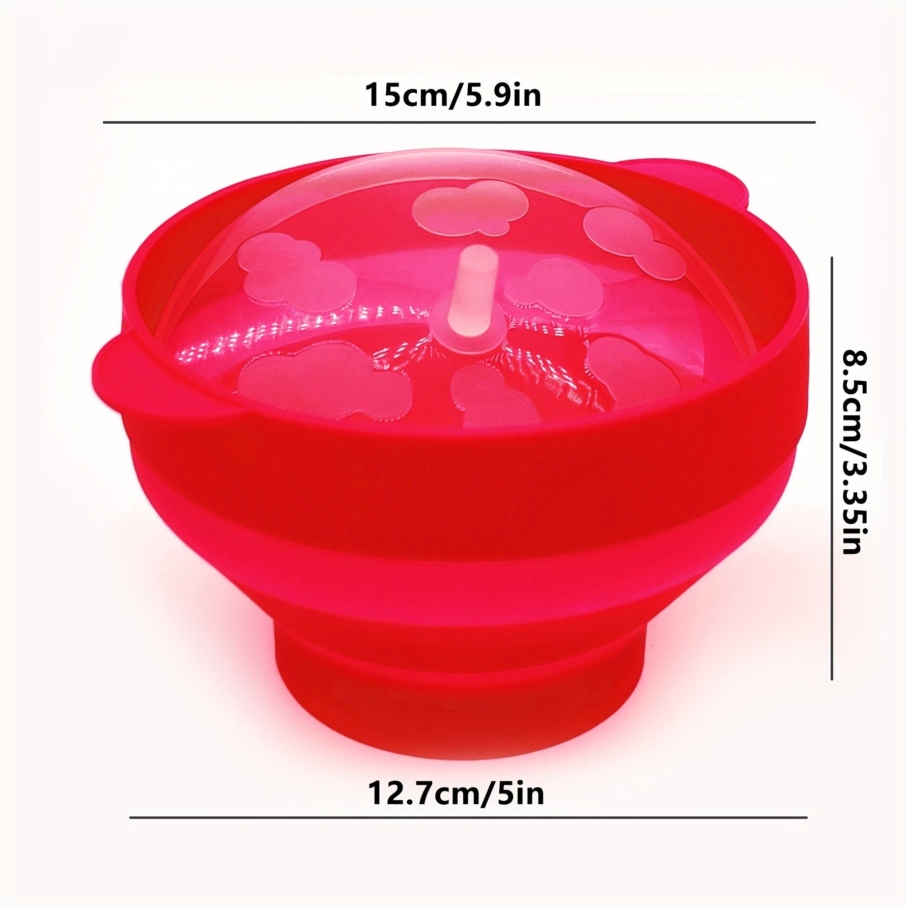 Small BPA-Free Microwave Popcorn Bucket with Foldable Bowl for One Person