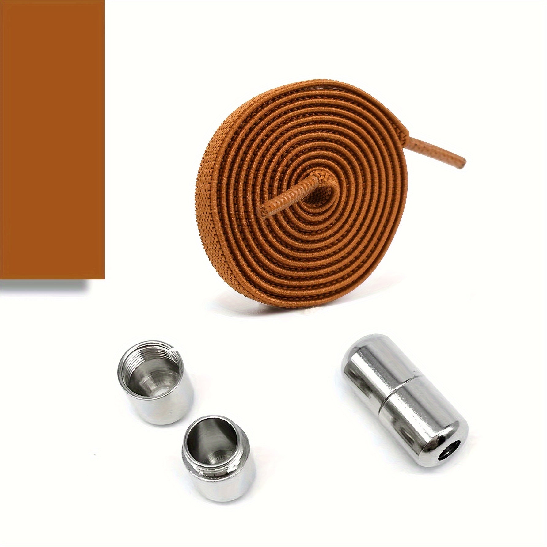 Elastic No-Tie Shoe Laces for Adults with Golden Capsule Buttons