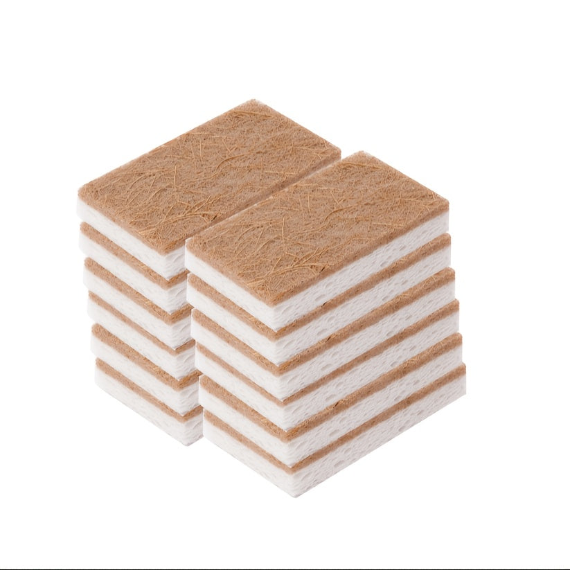 Sellüloza tozalash gubkasi ikki tomonlama yutuvchi biogaziladigan idish tozalash choʻpichi