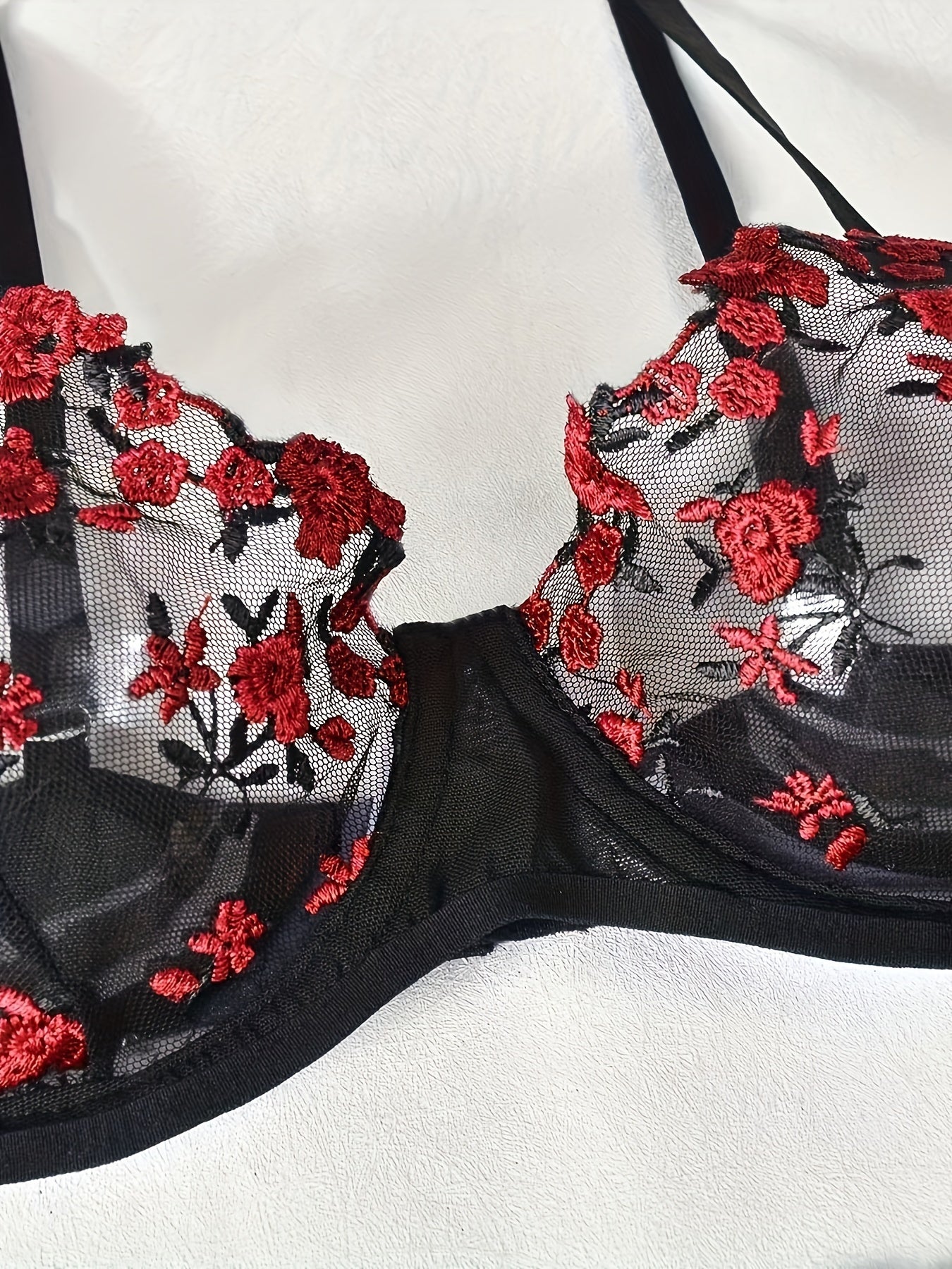 Women's Lace Bralette Ultra-Thin Soft Underwire Breathable Plus Size