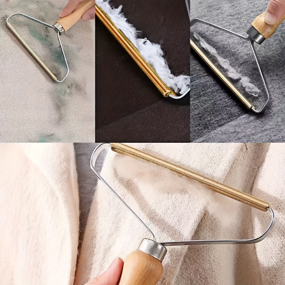 Lint olib tashlovchi cho'tka mato qirqish mashinasi it tuklarini olib tashlash uchun qayta ishlatiladigan, elektrsiz