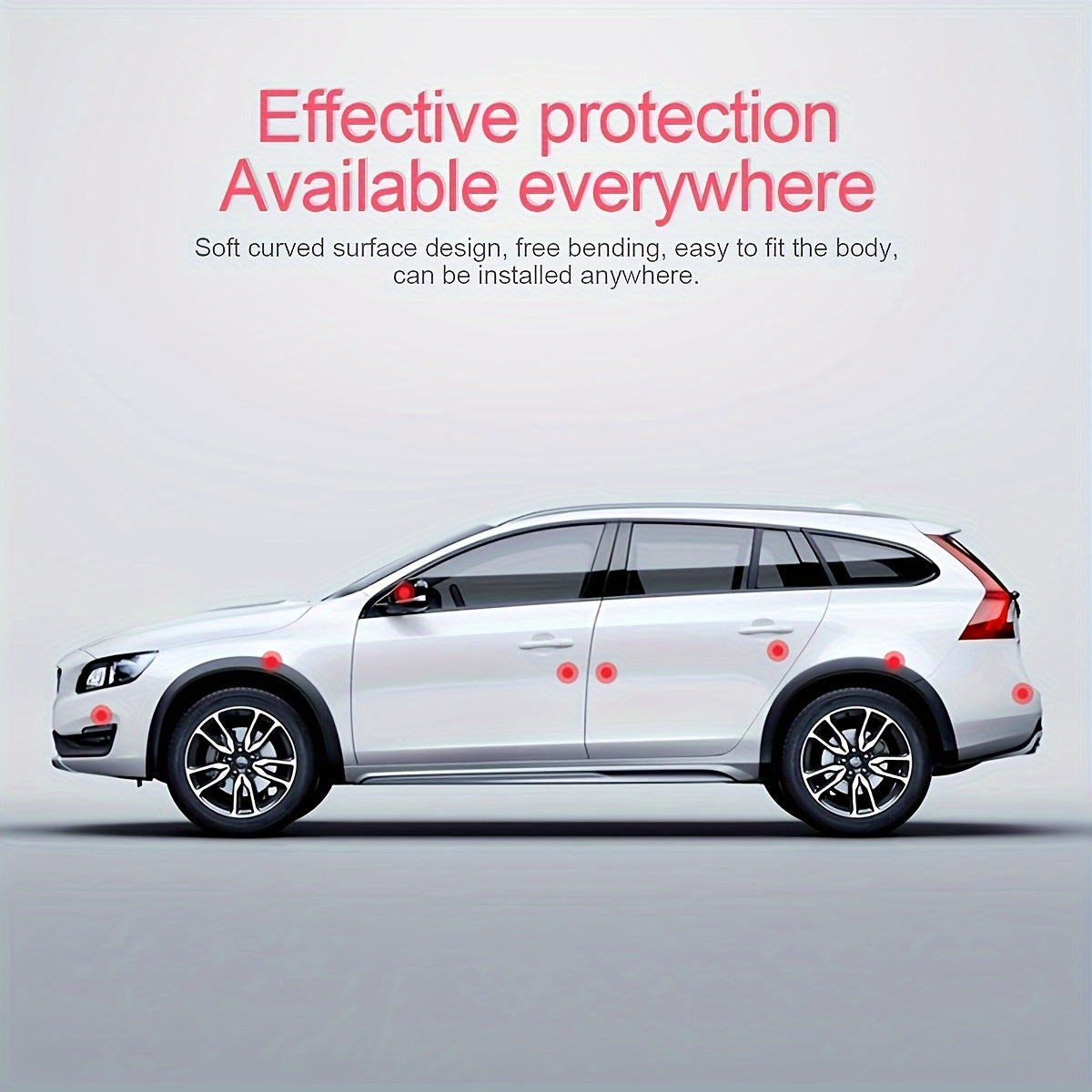 Set of 4 Rhinestone Car Door Handle Scratch Protectors for All Vehicles