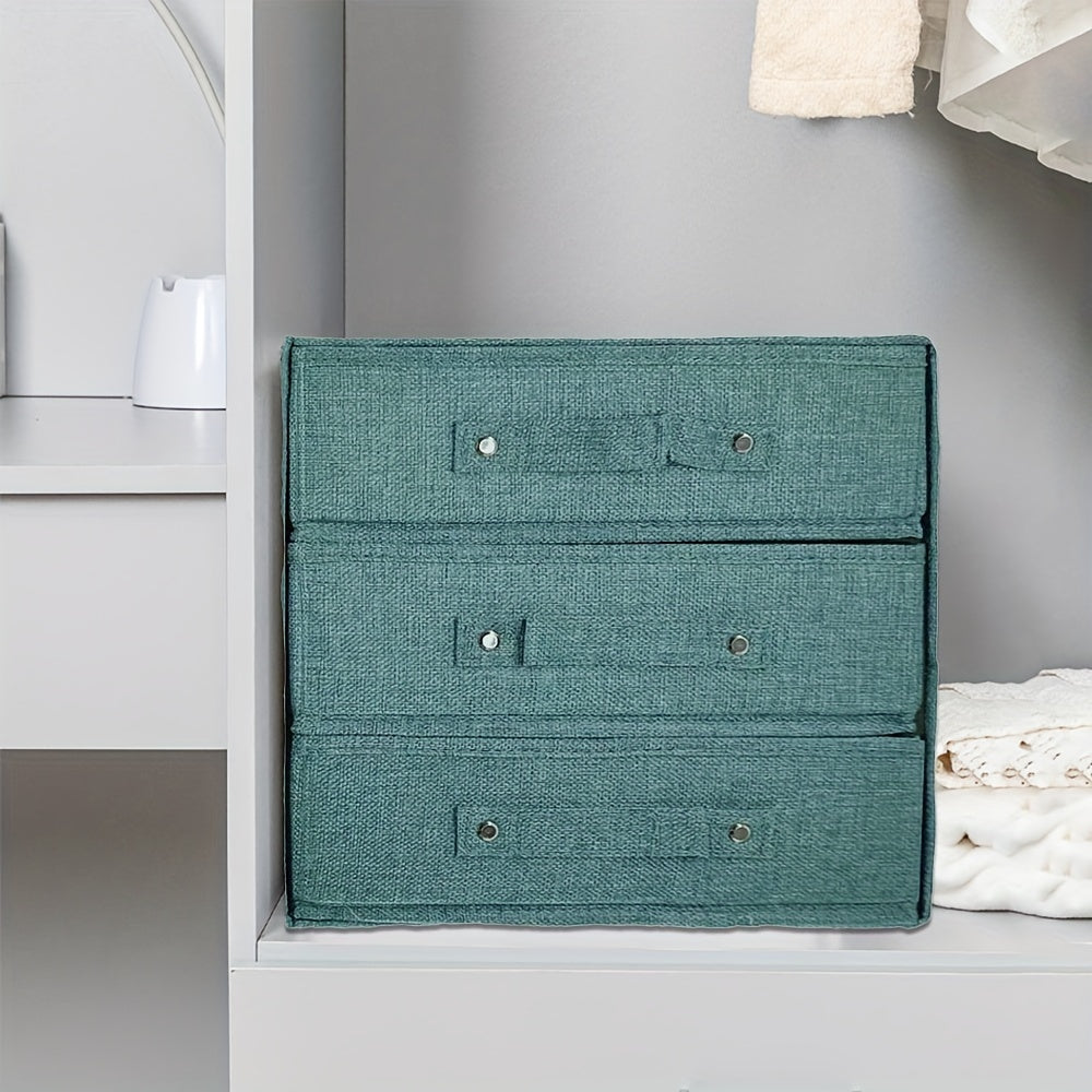 Foldable Lingerie Drawer Organizer Space-Saving Insert for Ties Socks Underwear