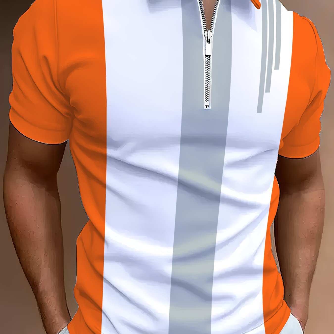 Мужская поло с полосками большого размера из полиэстера, повседневная короткая рукава