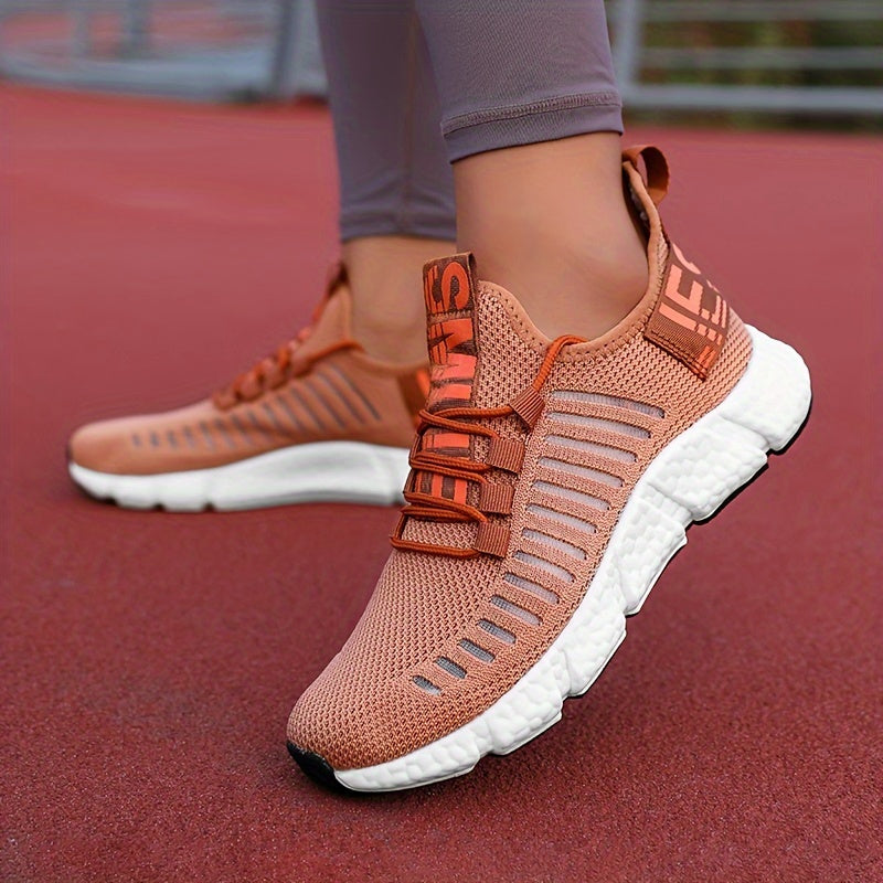 Ayollar uchun nafas oladigan knit platform sportkenglari, kundalik bog‘lamali tashqi poyabzal, kattaroq o‘lcham