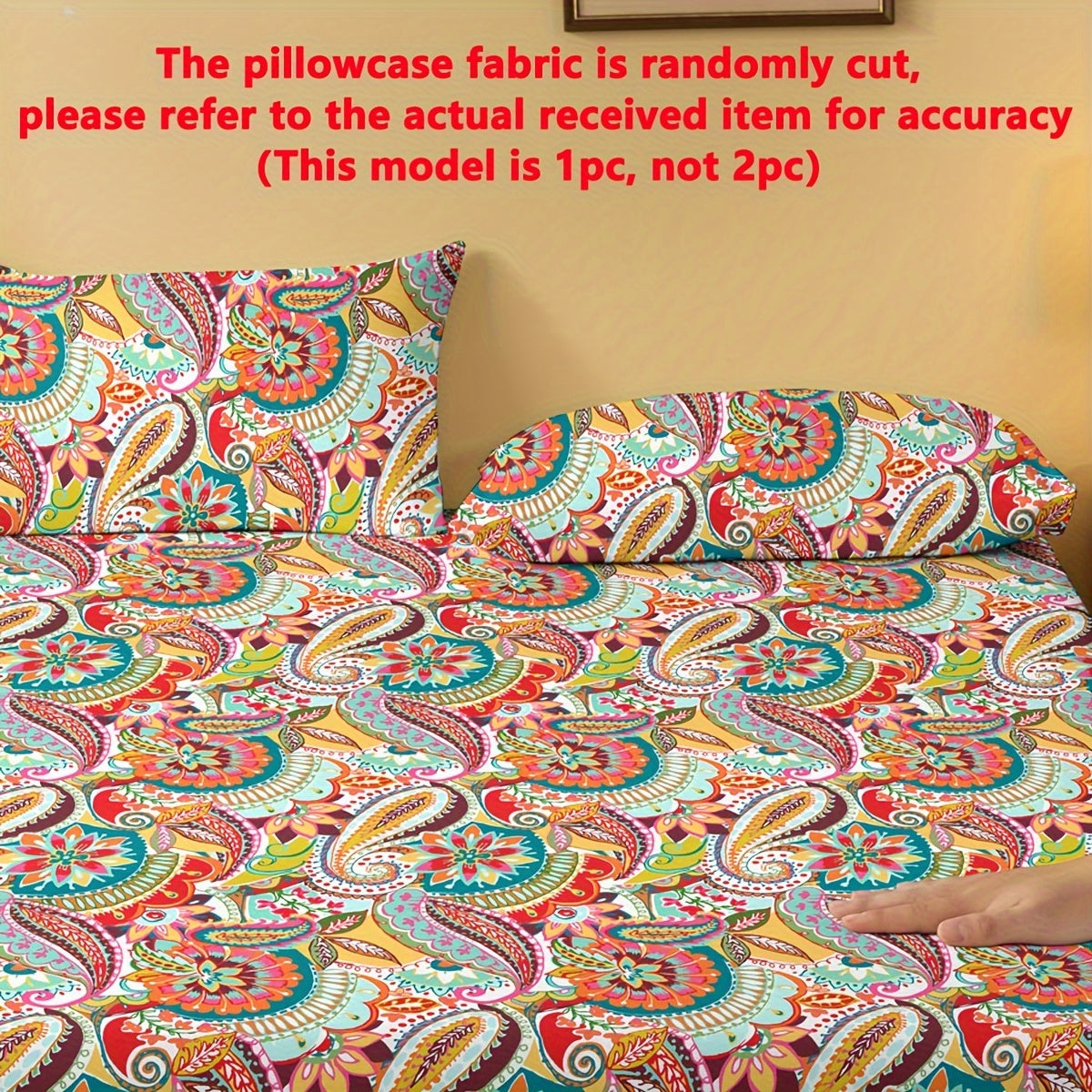 Fleece Pillowcase with Pocket Closure, Bohemian Pattern, Soft and Comfortable