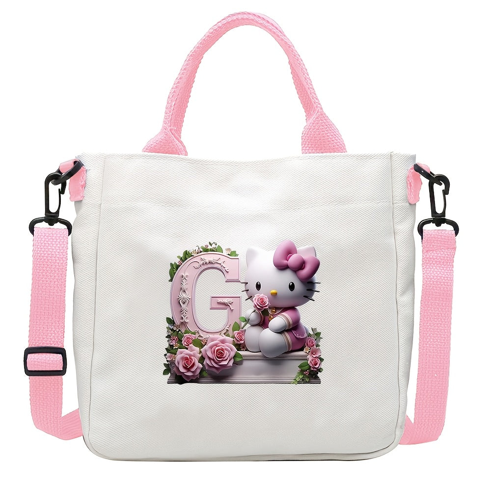 A-Z Letter Design Crossbody Bag for Women Pink Large Capacity Lightweight