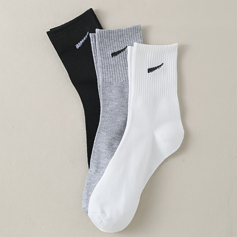 Мужской набор из 3 пар носков с коротким рукавом, разноцветные, вязаные, из полиэстера и спандекса, с уникальными принтами