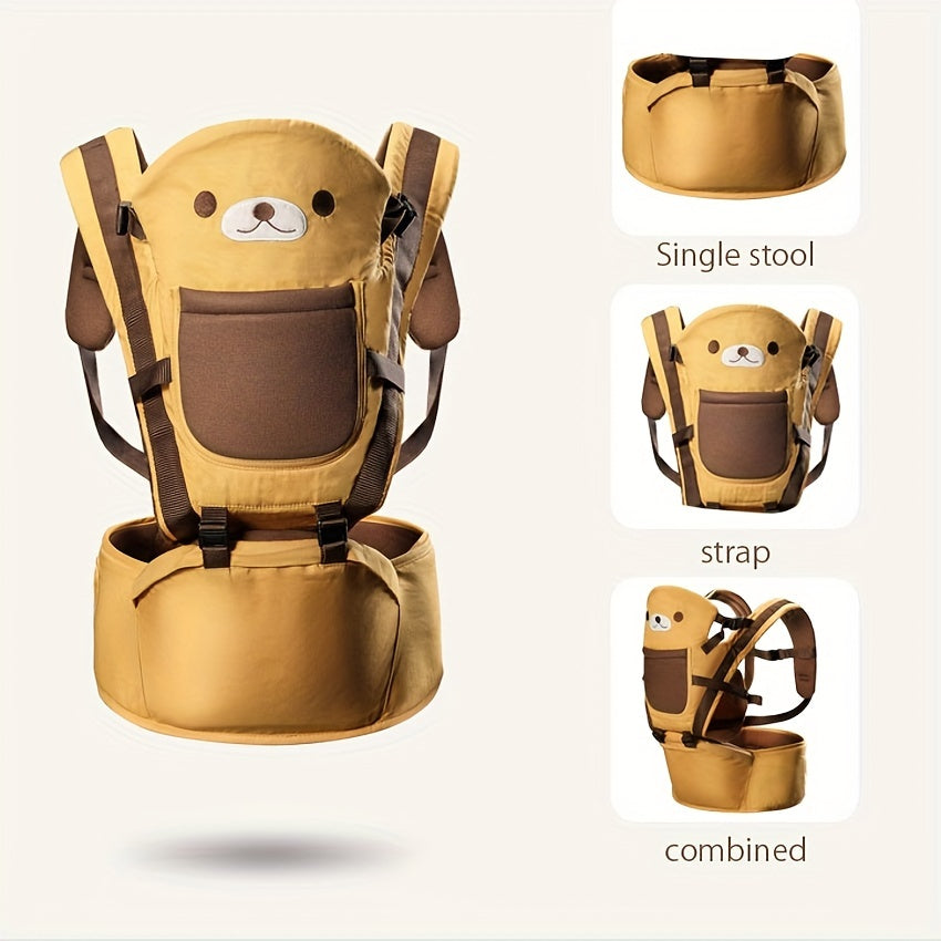Multi-Size 3-in-1 Ergonomic Baby Carrier with Hip Seat for Newborn to Toddler