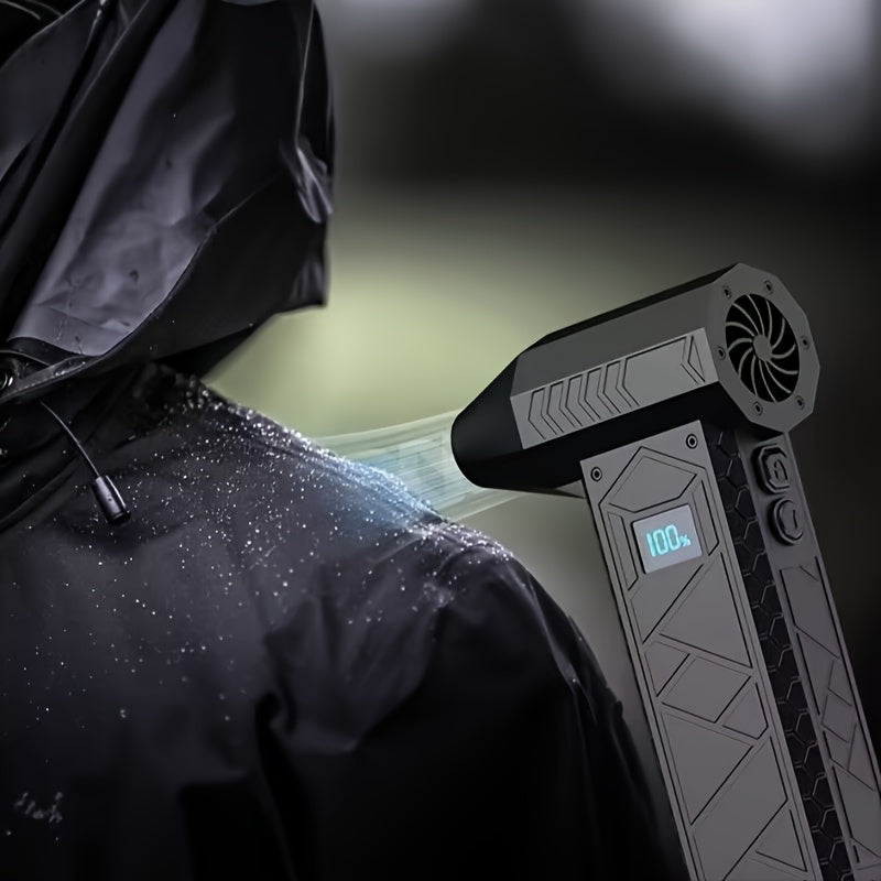 Electric Air Duster with 9 Nozzles USB Rechargeable 10000mAh Lithium Battery Dust Snow Removal