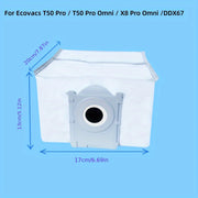 Ecovacs va DEEBOT robot tozalagichlari uchun 10 ta yuqori sifatli chang sumkasi to'plami - T50 Pro, T50 Pro Omni, X8 Pro Omni, DDX67 modellari uchun mos keladi