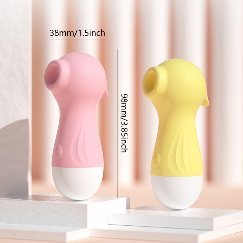 Unisex Silicone Seahorse Shaped Sucking Vibrator With 10 Modes USB Charging