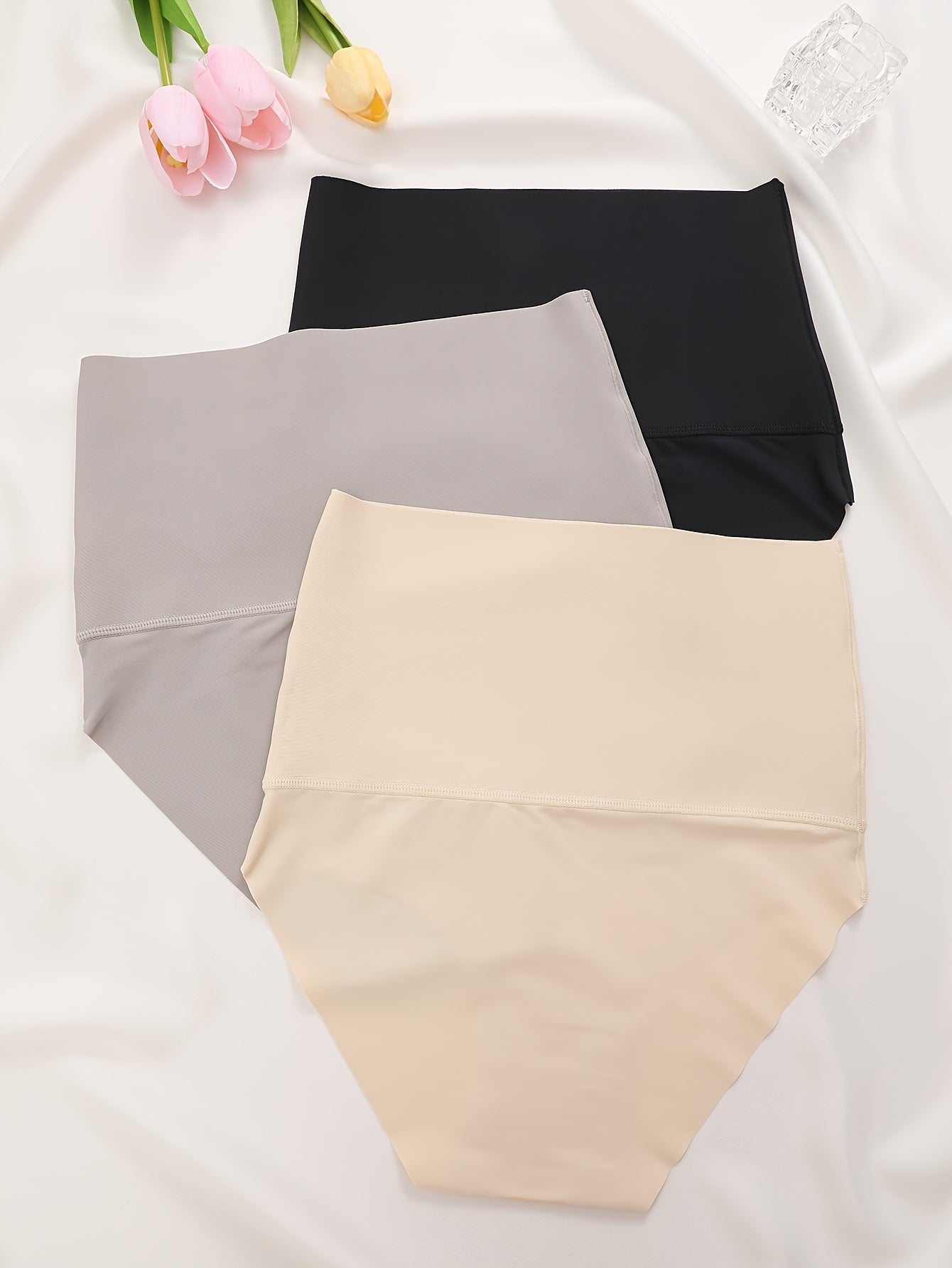 Women's High-Waisted Solid Briefs Seamless Slimming Comfort