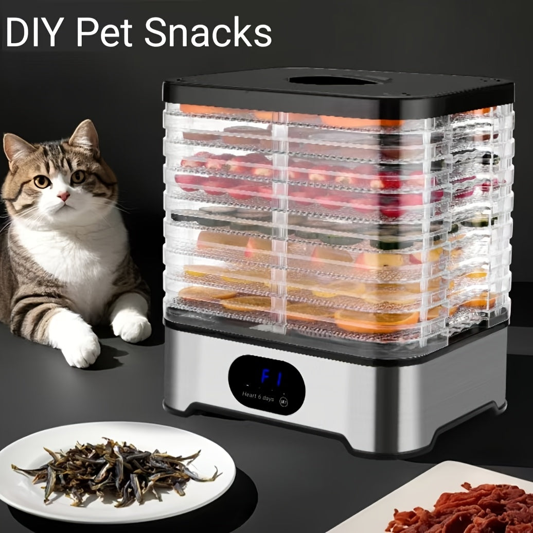 Food Dehydrator with digital timer LED display temperature control drying fruits tea snacks meat 360° hot air 3-speed