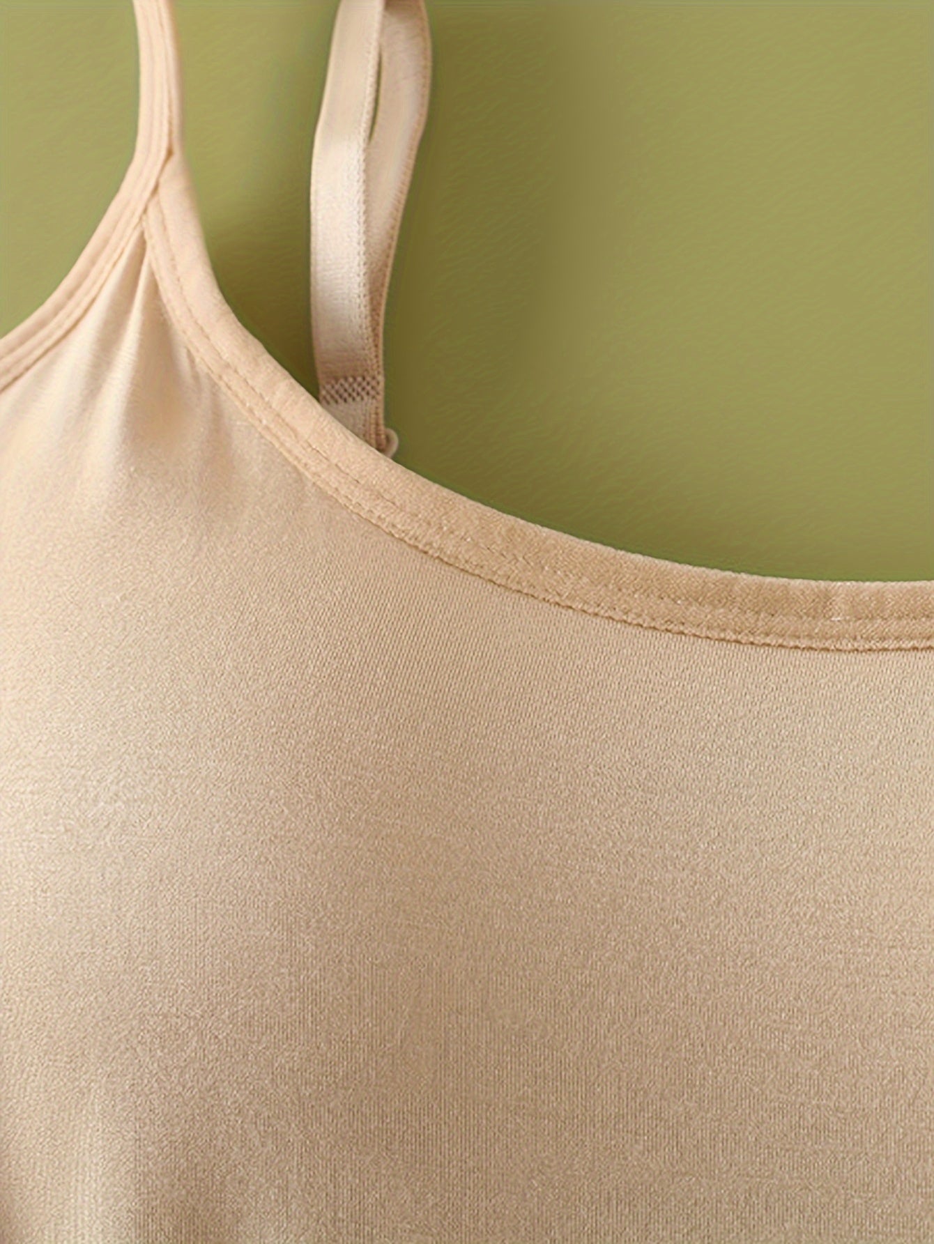 Women's Breathable Cami Top with Built-in Bra Pads and Stretchy Non-See-Through Fabric