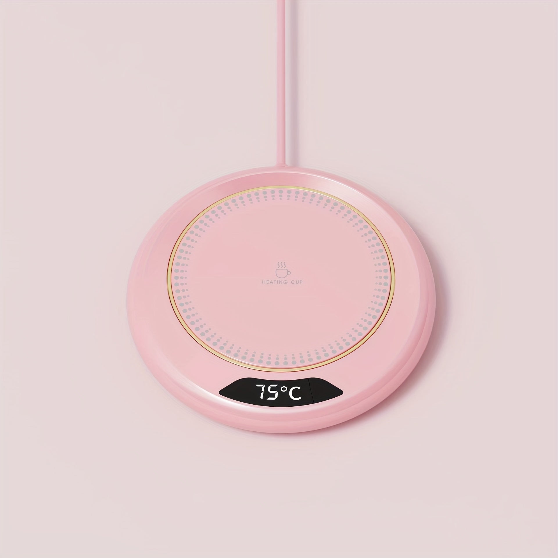 Calienta tazas de café USB rosa con 3 configuraciones de temperatura para hogar y oficina