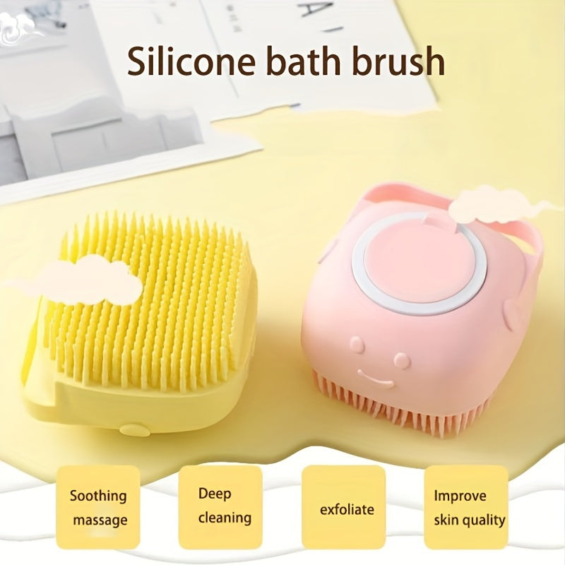 Kids Silicone Bath Brush Soft Hair Shampoo Massage Toy