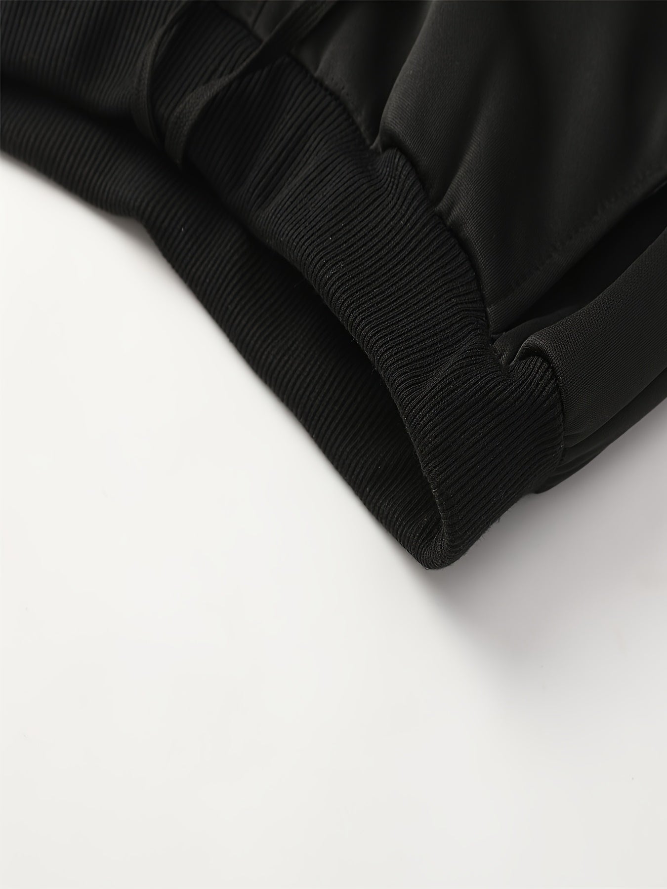 Men's Polyester Embroidered Sports Suit Set with Long Sleeve Zip-Up Jacket and Pants