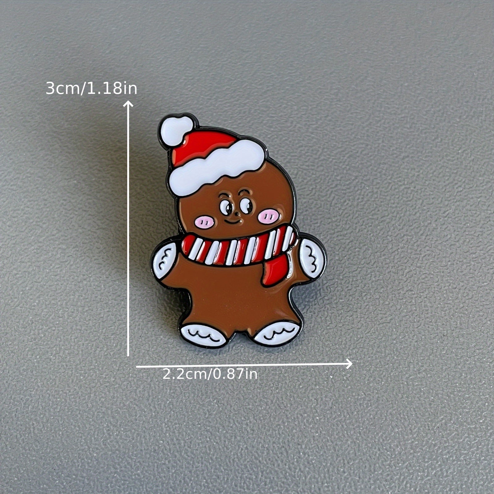 6 ta Yangi yil emal pinlari to'plami, noaniq shakldagi alloy broshlar, Santa, gingerbread va daraxt dizaynlari