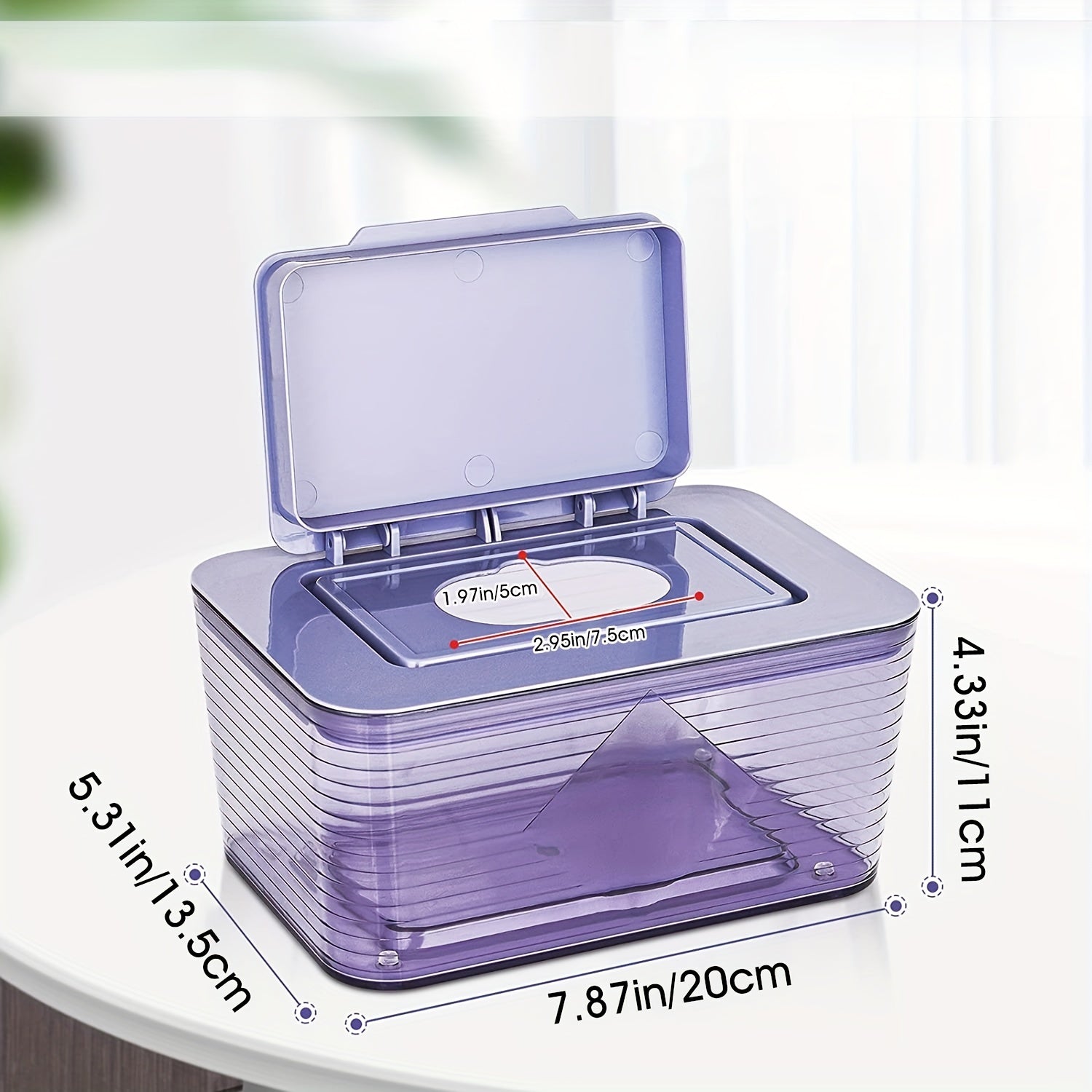 Диспенсер для влажных салфеток с противоскользящим покрытием, предназначенный для того, чтобы сохранять салфетки свежими и легко доступными.