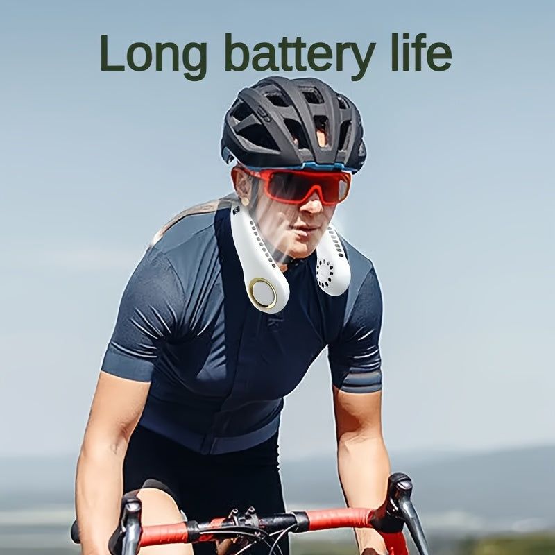 Portable USB Fan with Digital Display, Wearable, Compact for Travel and Outdoor Use