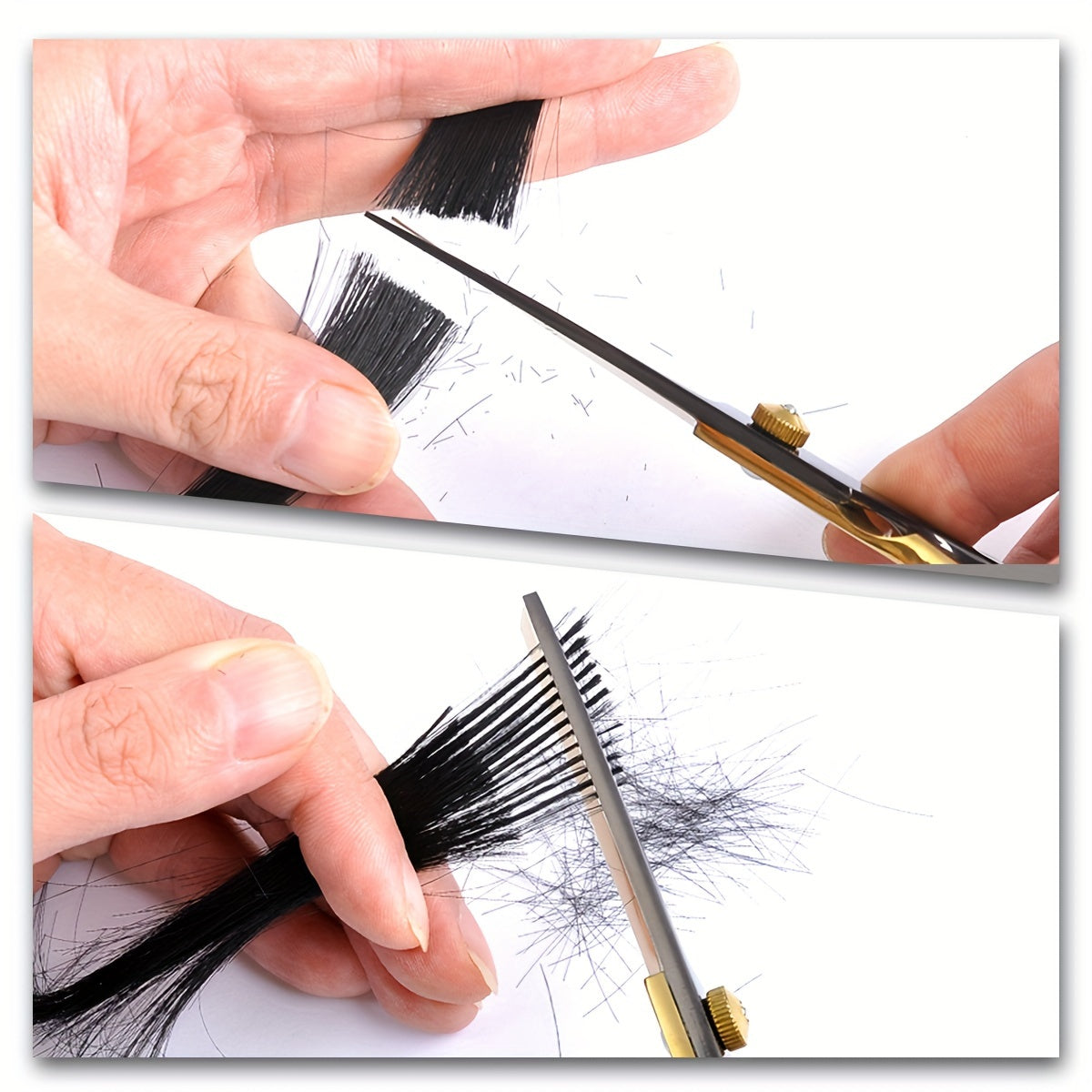 Unisex Adult Hair Cutting Scissors 16.5cm Black Stainless Steel for Salon and Home Use