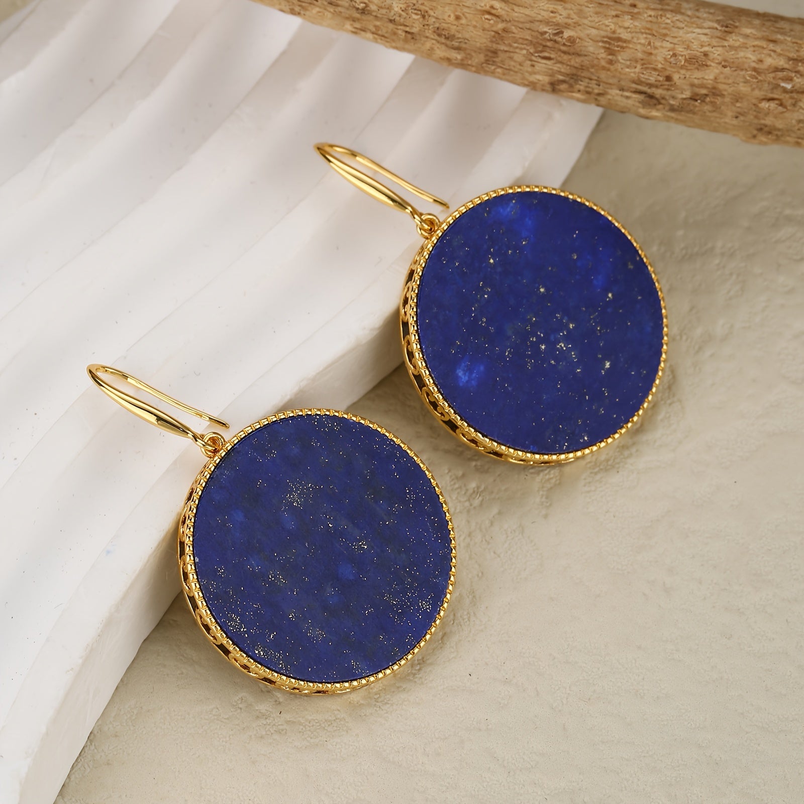 Pendientes largos de estilo bohemio con lapislázuli para mujer, joyería para fiesta y noche