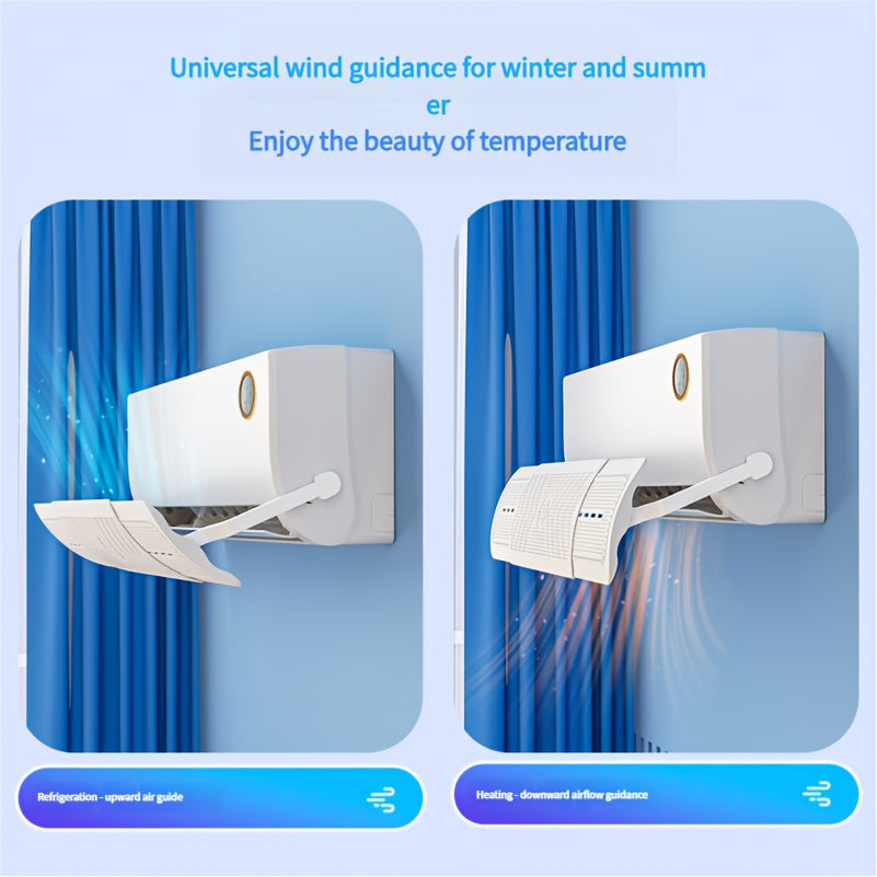 2025 Wind Deflector for Air Conditioners No-Drill Side Hanging Durable Plastic