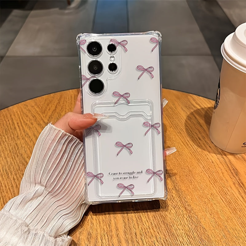 Transparent TPU Phone Case for Samsung Galaxy A54 A53 A52 A34 A14 A13 S21 S22 S23 S24 A15 A35 A55 A25 S25 A06 A16 A26 A36 A56 with Drop-Resistant and Card Slot