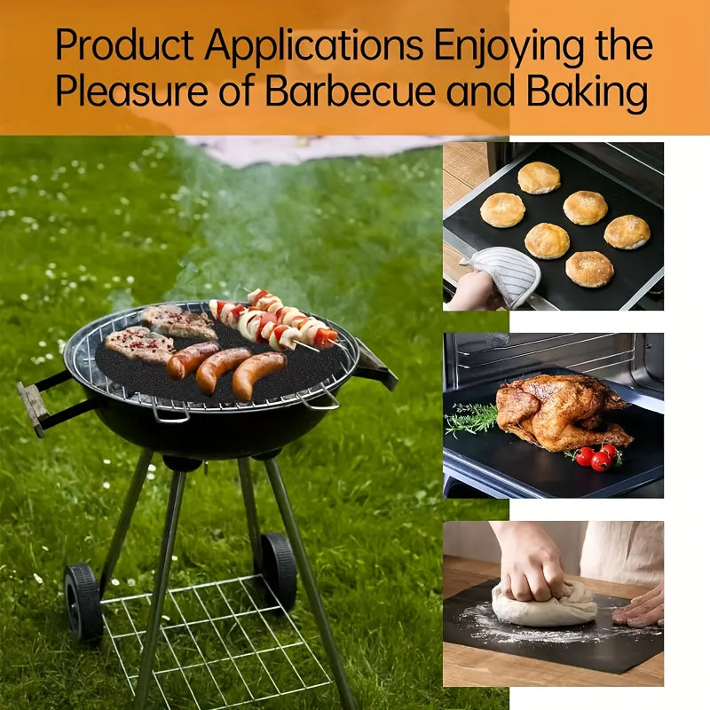 2 dona Qaytariladigan yopishmaydigan pechka tagligi mato, shisha tolasi, oson tozalash uchun BBQ grill uchun