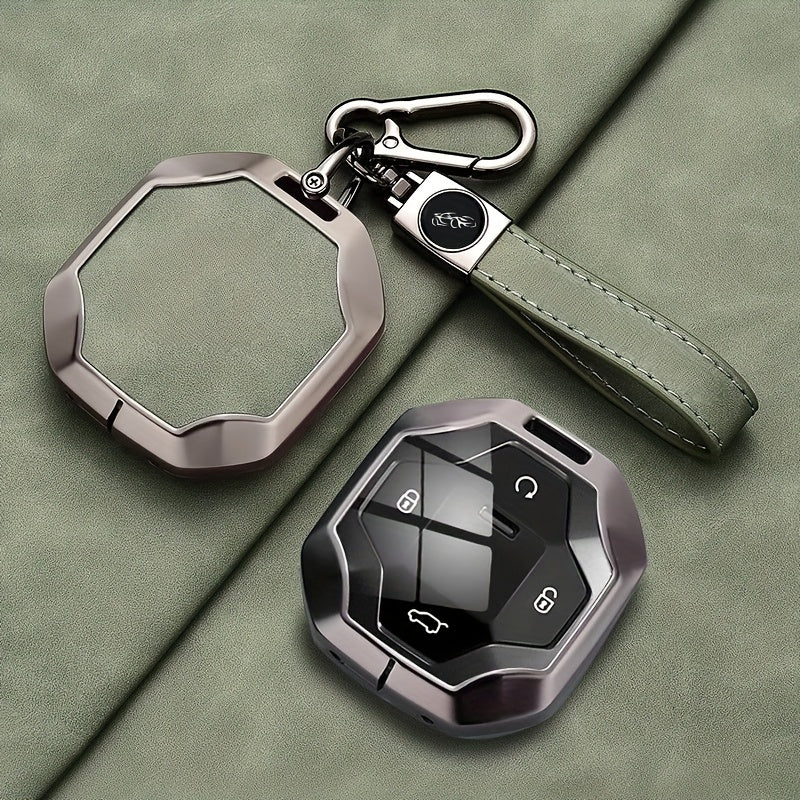 Avtomobil kaliti fob qopqog'i va kalit zanjiri, zink alloy, bardoshli himoya qutisi